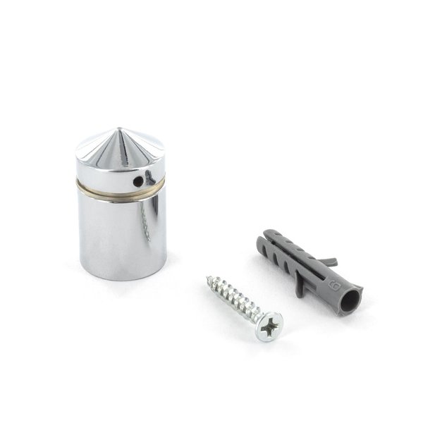 Outwater Round Standoffs, 3/4 in Bd L, Chrome, 3/4 in OD 3P1.56.00229